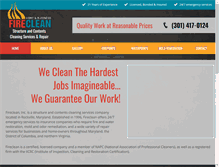Tablet Screenshot of fireclean.com